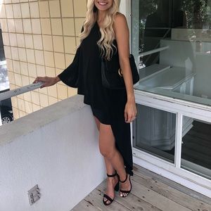 Black one shoulder dress